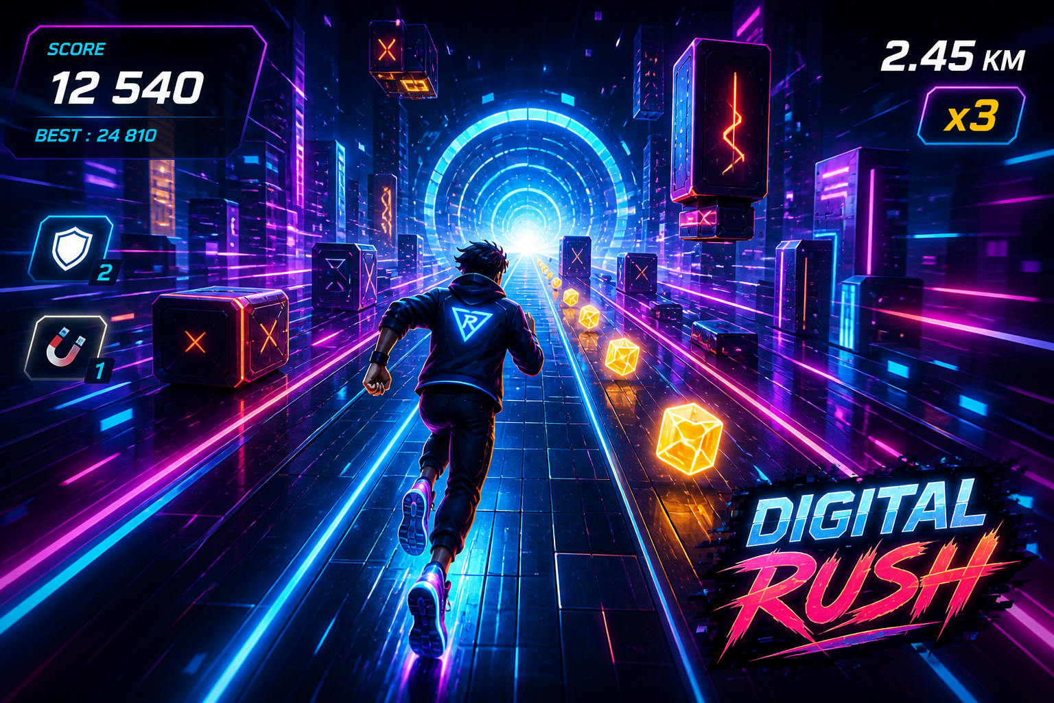 Digital Rush : le jeu de course infini